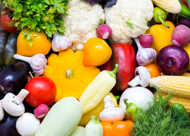 istock Background of fresh vegetables and greens 874959818