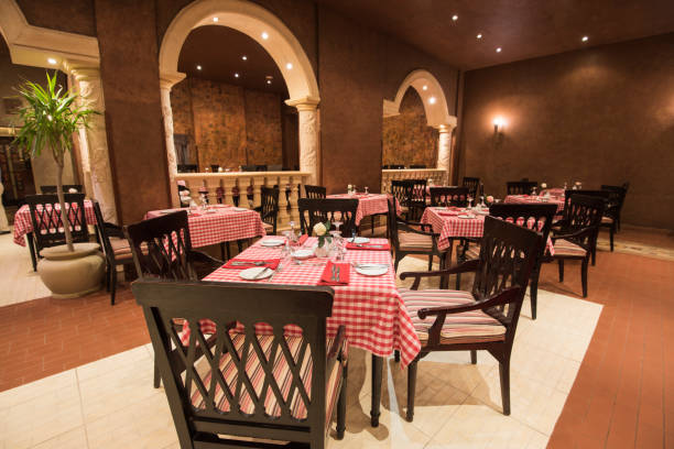 istock Interior design of a luxury hotel restaurant 874967832