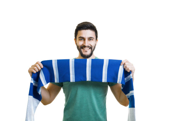 istock Sport fan with scarf 874969642
