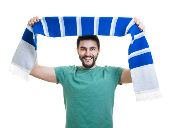 istock Sport fan with scarf 874969648