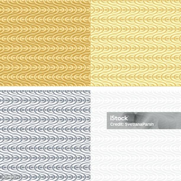Metalic Color Pattern Set Of Seamless Patterns Metallic Color Combinations Stock Illustration ...