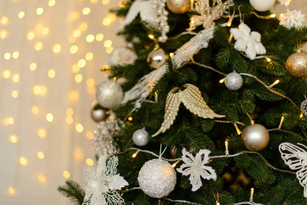 istock Christmas decoration and a fir-tree 874970046