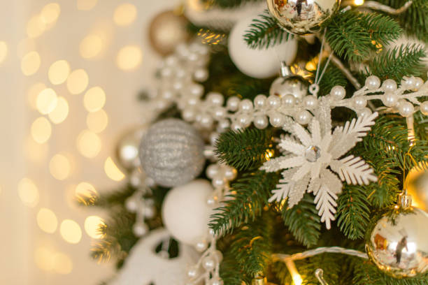 istock Christmas decoration and a fir-tree 874970112