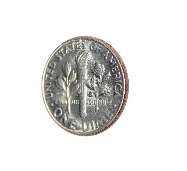 istock American one dime coin (10 cents) isolated on white background 874970114