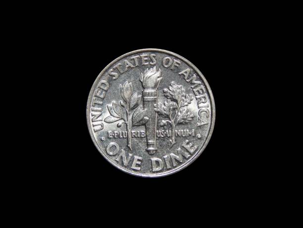 istock American one dime coin (10 cents) isolated on black background 874970132