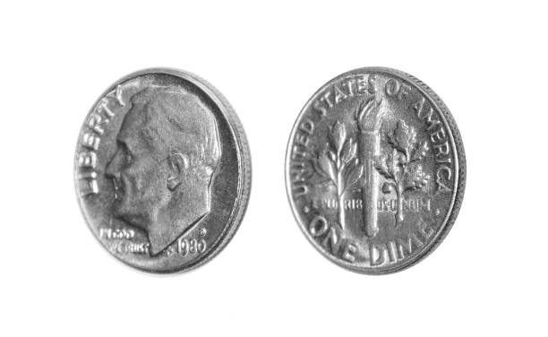 istock American one dime coin (10 cents) isolated on white background 874970174