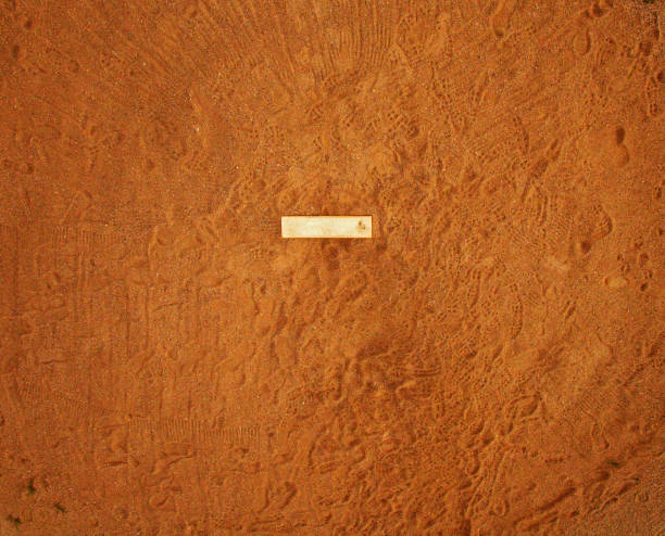 Aerial HDR Baseball Pitching Mound Slab Dirt