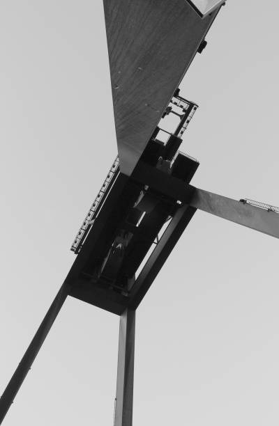 istock Germany: Extreme low angle shot of an old head frame in Eastern Thuringia 874991310
