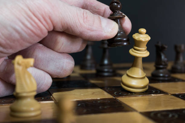 istock Chess photographed on a chessboard 874991612