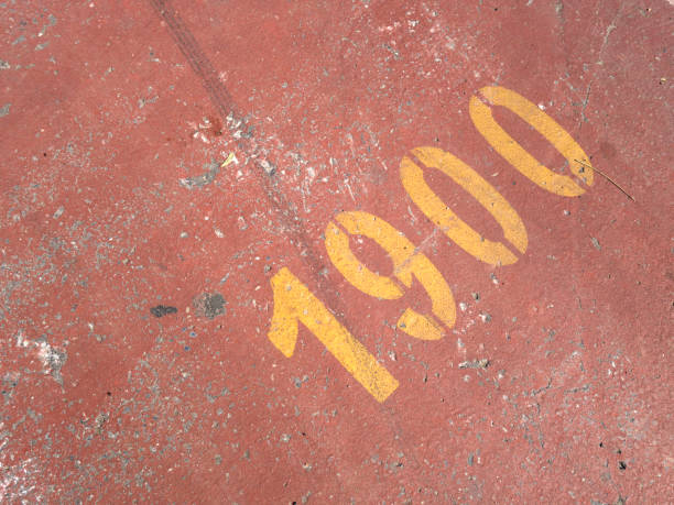 istock Red race track with numbers 1900 875021156