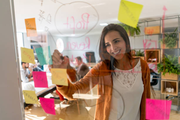 istock Woman brainstorming at a creative office 875024080