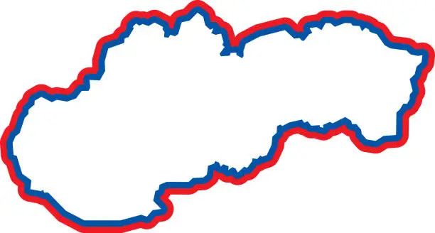 Vector illustration of Slovakia Outline