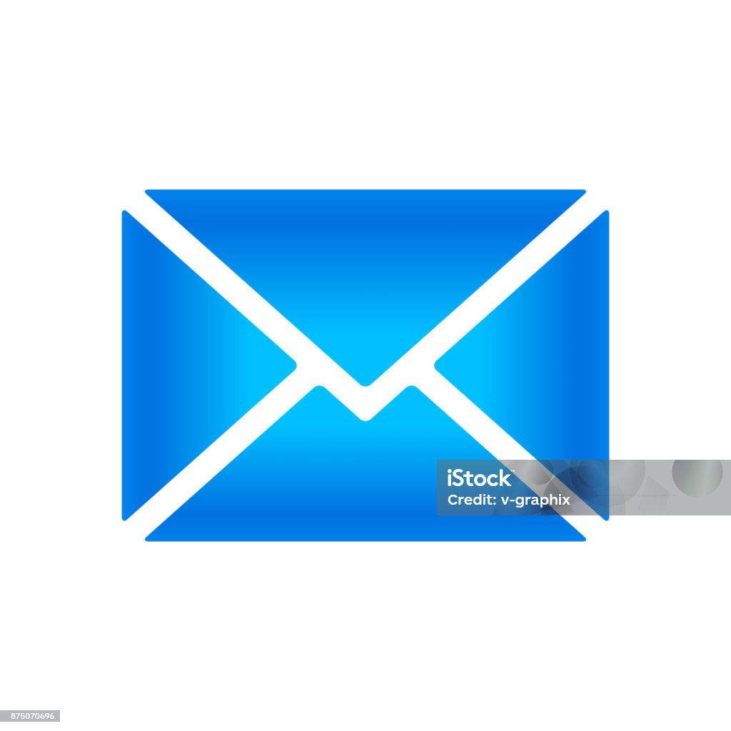 Courriel Courriel Icône Simple Vector Illustration Bleu Gradation Couleur ...