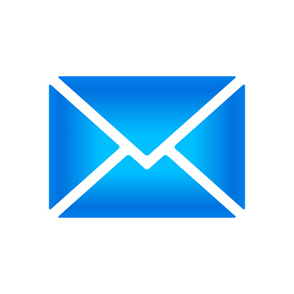 E-mail icon simple vector illustration blue gradation color.
