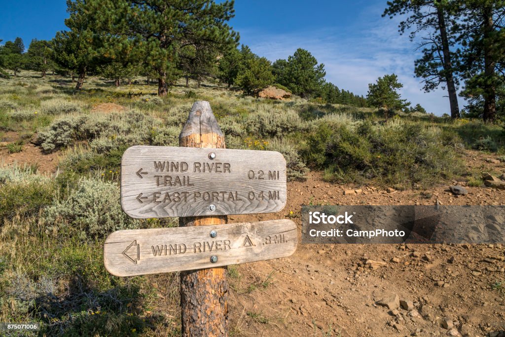 Sentiero del fiume Wind - Foto stock royalty-free di Campeggiare