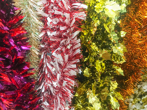 Multi colored garland for new year decoration