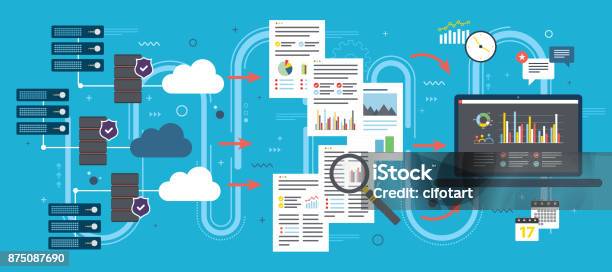 クラウド コンピューティング大規模データ分析データマイニング - データマイニングのベクターアート素材や画像を多数ご用意 - データマイニング, 整理, データ