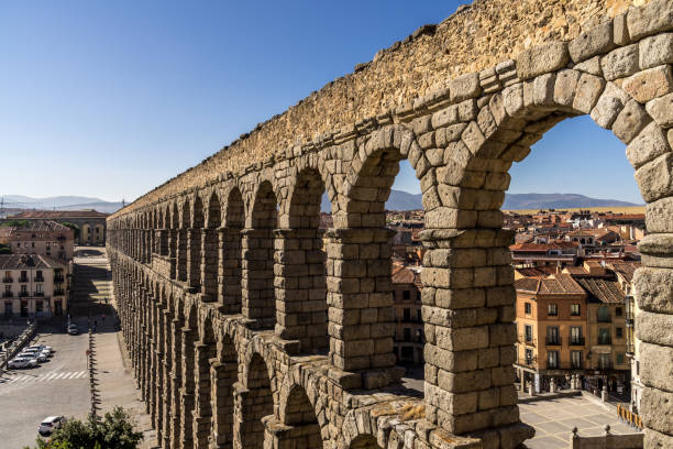 istock The ancient roman aqueduct bridge in Segovia Spain. 875094072