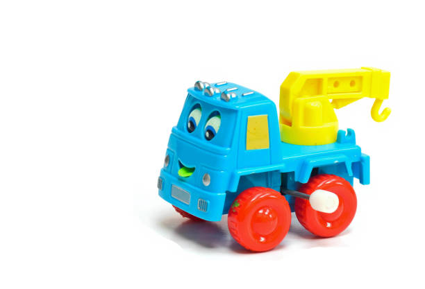 istock Car Trailers children toy isolated on white background 875094134