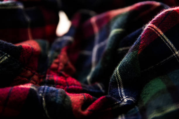 istock Close up of Flannel Shirt 875096596