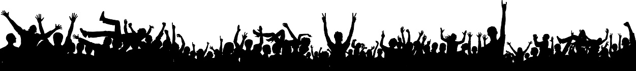 Crowd surfing. All people are complete and moveable- a clipping path hides the legs.