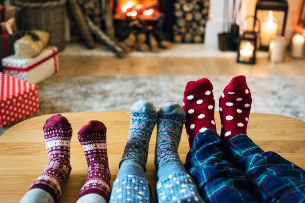 istock Family relaxing on a Christmas holiday 875107848