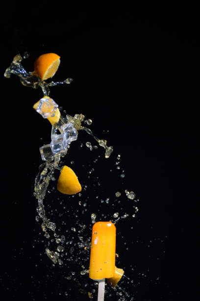 istock ICE CREAM LIQUID SPLASH WITH FRUITS 875121668