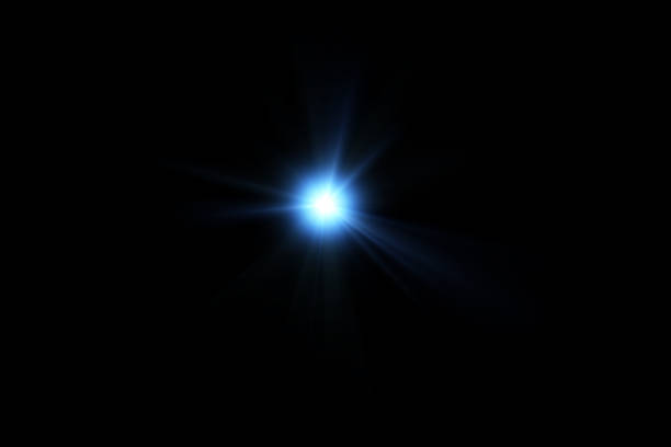 istock digital lens flare,sun burst on black background. 875124396