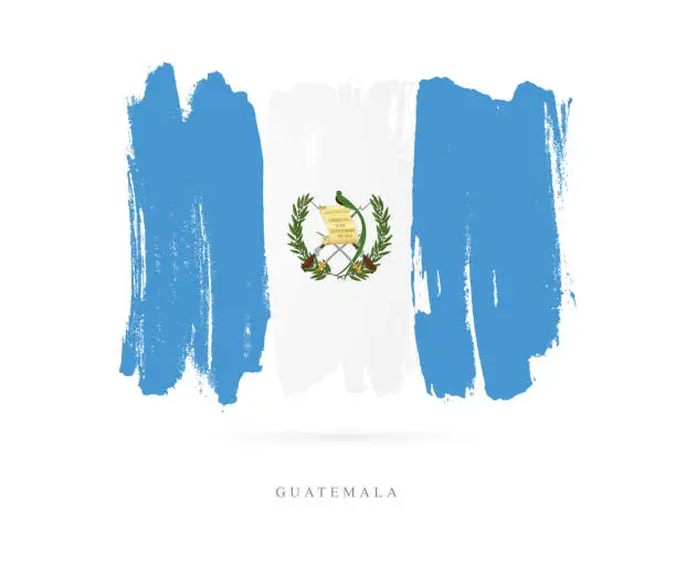 Vector illustration of Flag of Guatemala. Vector illustration