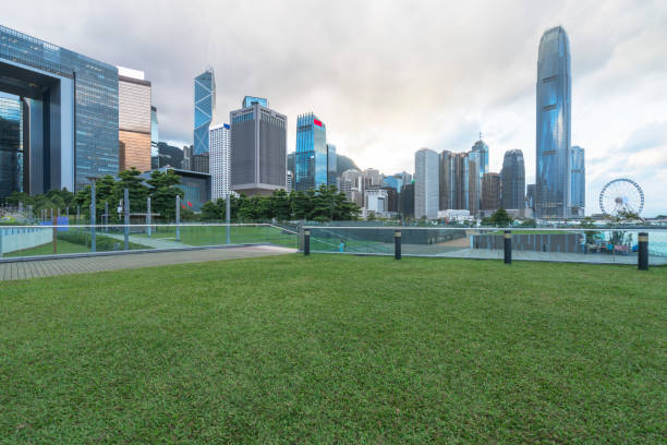 istock Hong Kong central district with city park 875137546