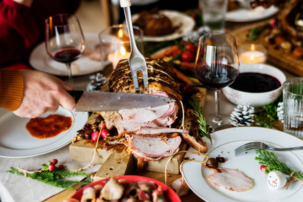istock Family having a Christmas dinner 875138062