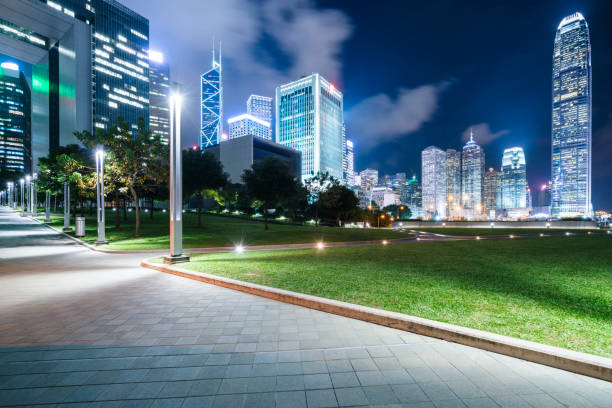 istock central park of Hong Kong at night 875138064