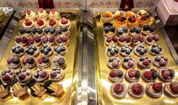 istock Tartlets with raspberries and blueberries, strawberries and blackberries 875141232
