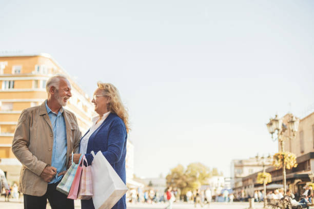 istock Happy couple on town square 875144594