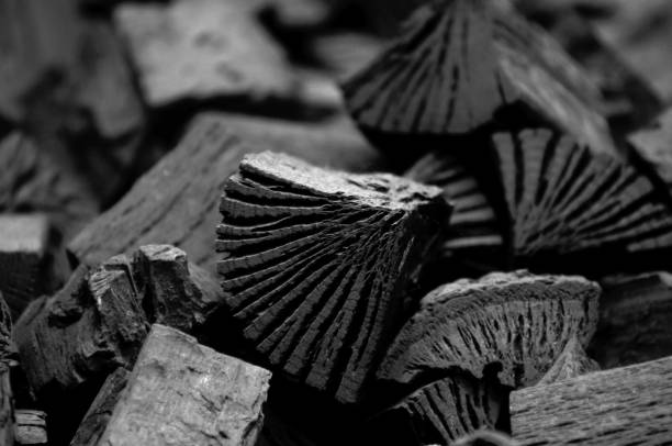 Wood Coal Background stock photo