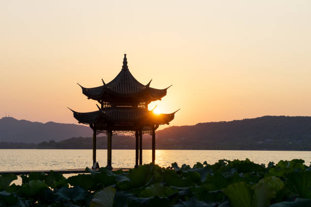 istock old style pavilion in west lake at twilight 875147278