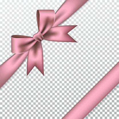 Pink Gift Bow And Ribbon Stock Illustration - Download Image Now