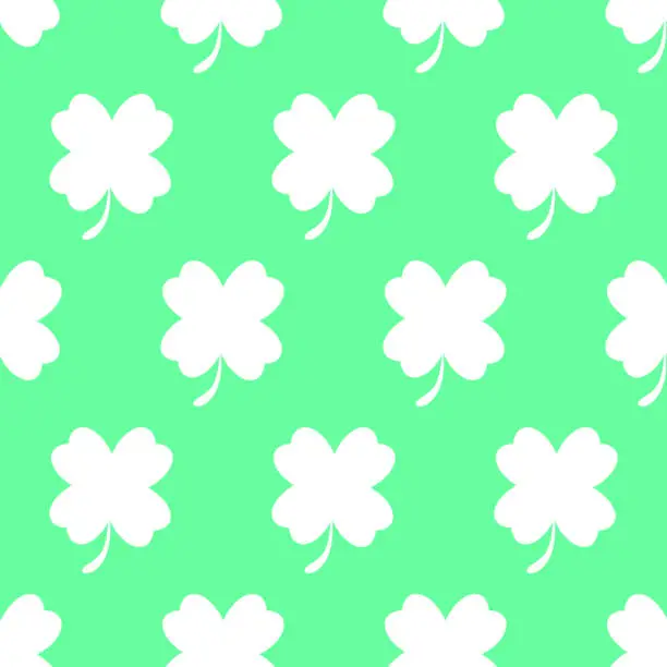 Vector illustration of Abstract clover seamless pattern background.