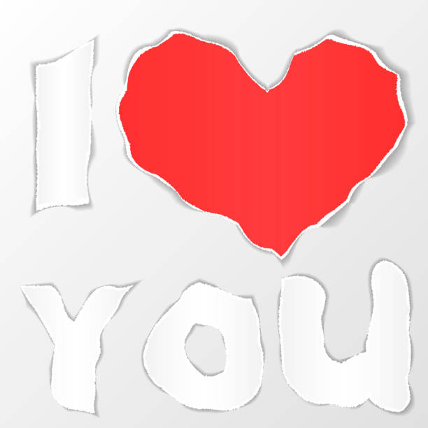 istock I love you - from the torn paper. The letters and the heart torn 875147752