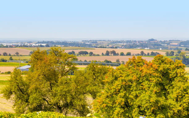 rural aerial scenery in Hohenlohe