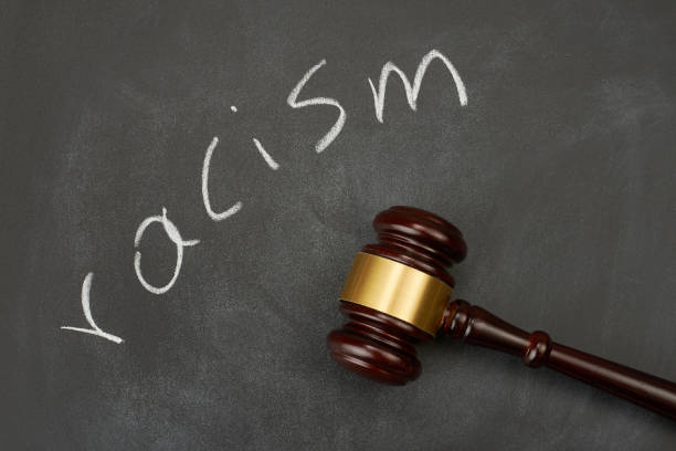 istock Judge gavel on blackboard background writing the word 