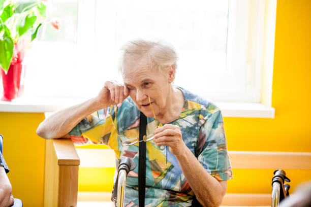 Senior Woman Reparing Eyesight