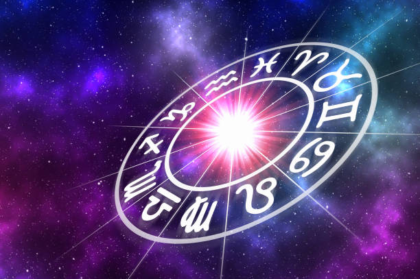 istock Astrological zodiac signs inside of horoscope circle 875172420