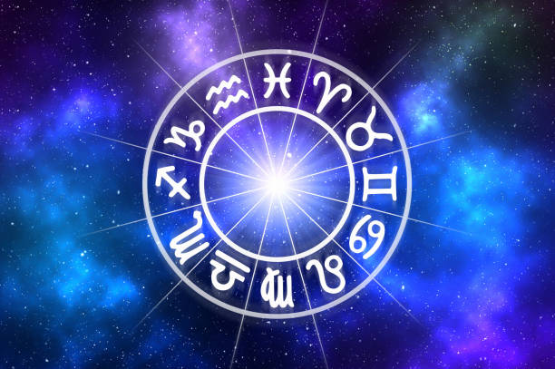 istock Astrological zodiac signs inside of horoscope circle 875172450