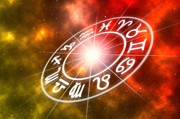 istock Astrological zodiac signs inside of horoscope circle 875172672