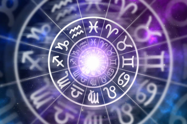 istock Astrological zodiac signs inside of horoscope circle 875172760