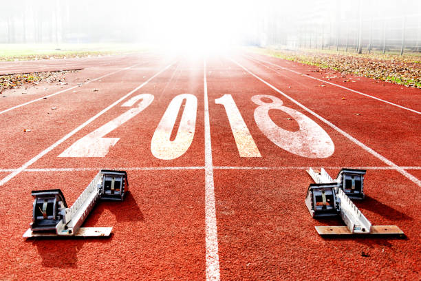 istock 2018 New Year celebration on the racing lane 875182508