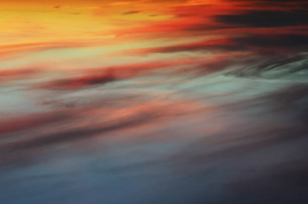 istock A bright and colorful sunset in the sky covered with clouds 875183898