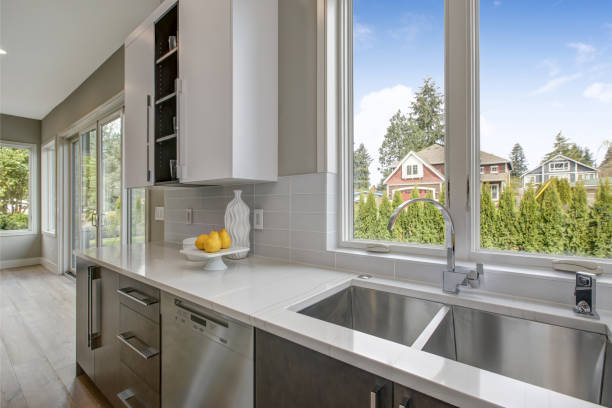 istock Luxury kitchen in a brand new home 875194370