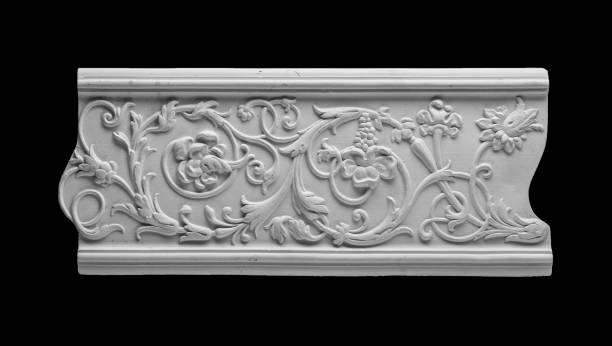 istock Gypsum cornice, moldings, baseboards, friezes 875195378